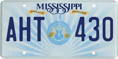 MS license plate AHT430
