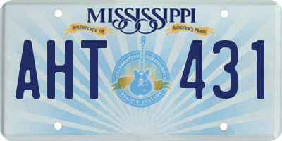 MS license plate AHT431