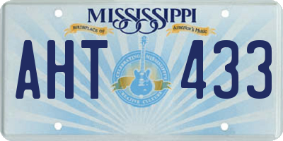 MS license plate AHT433