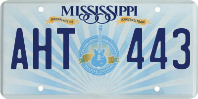 MS license plate AHT443