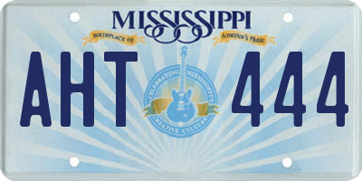 MS license plate AHT444