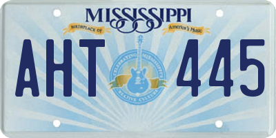 MS license plate AHT445