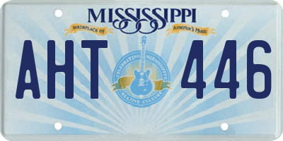 MS license plate AHT446
