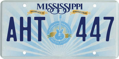 MS license plate AHT447