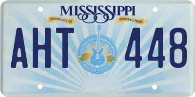 MS license plate AHT448