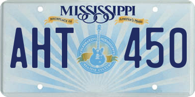 MS license plate AHT450