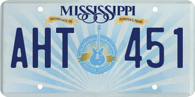 MS license plate AHT451