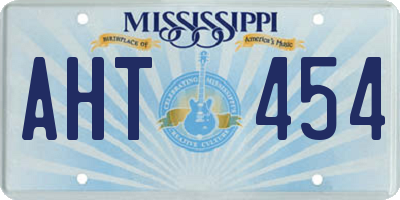 MS license plate AHT454