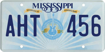 MS license plate AHT456