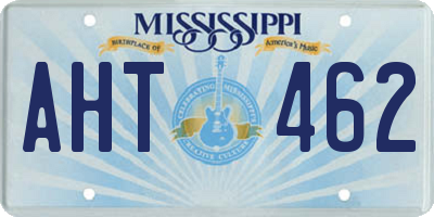 MS license plate AHT462