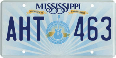 MS license plate AHT463