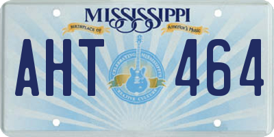 MS license plate AHT464