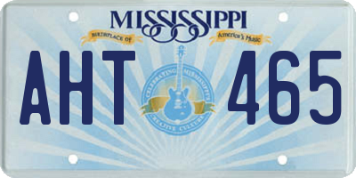 MS license plate AHT465