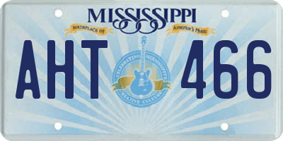 MS license plate AHT466