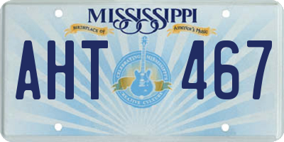 MS license plate AHT467