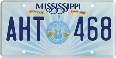 MS license plate AHT468