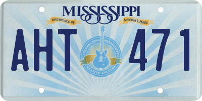MS license plate AHT471