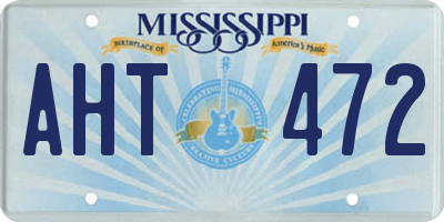 MS license plate AHT472