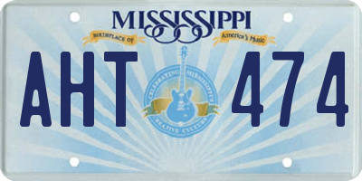 MS license plate AHT474