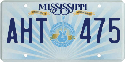 MS license plate AHT475
