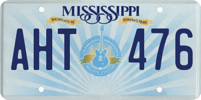 MS license plate AHT476