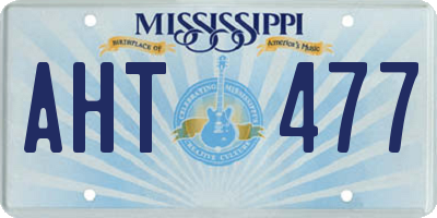 MS license plate AHT477