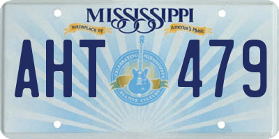 MS license plate AHT479