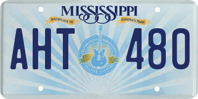 MS license plate AHT480