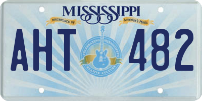 MS license plate AHT482