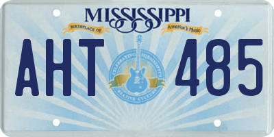 MS license plate AHT485