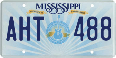 MS license plate AHT488