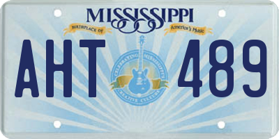 MS license plate AHT489