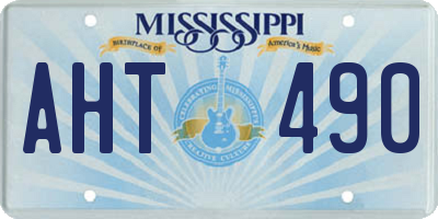 MS license plate AHT490