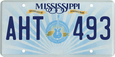 MS license plate AHT493