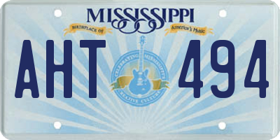 MS license plate AHT494
