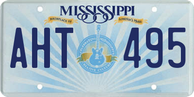 MS license plate AHT495
