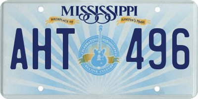 MS license plate AHT496