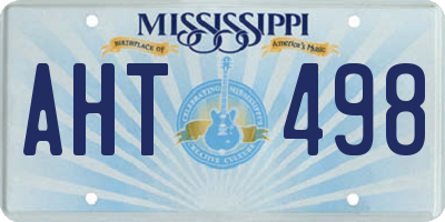 MS license plate AHT498