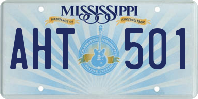 MS license plate AHT501