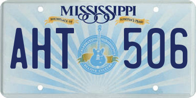 MS license plate AHT506