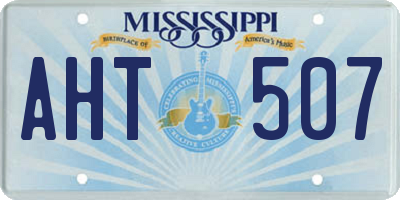MS license plate AHT507