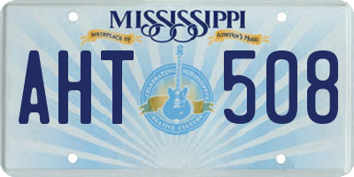 MS license plate AHT508