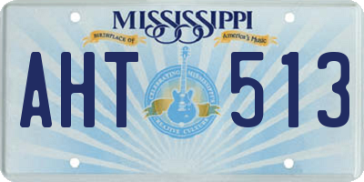 MS license plate AHT513