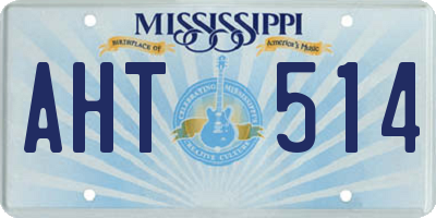 MS license plate AHT514