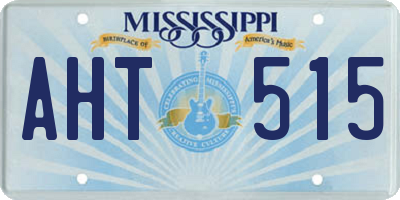 MS license plate AHT515