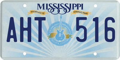 MS license plate AHT516