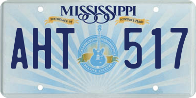 MS license plate AHT517