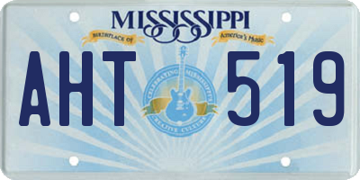 MS license plate AHT519