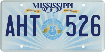 MS license plate AHT526