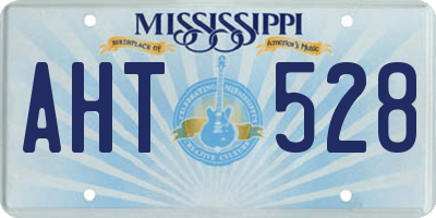 MS license plate AHT528